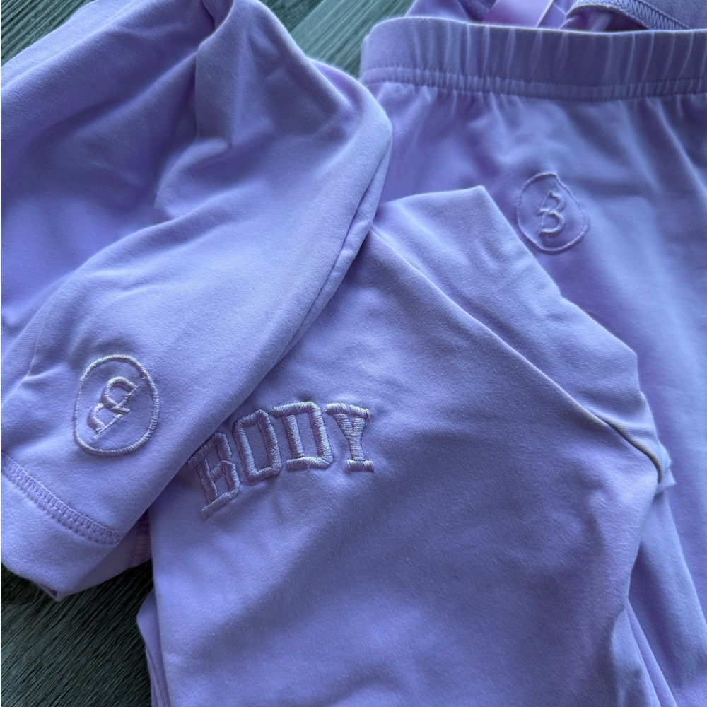 BODY Embroidered Lilac Track Pants & Joggers Set